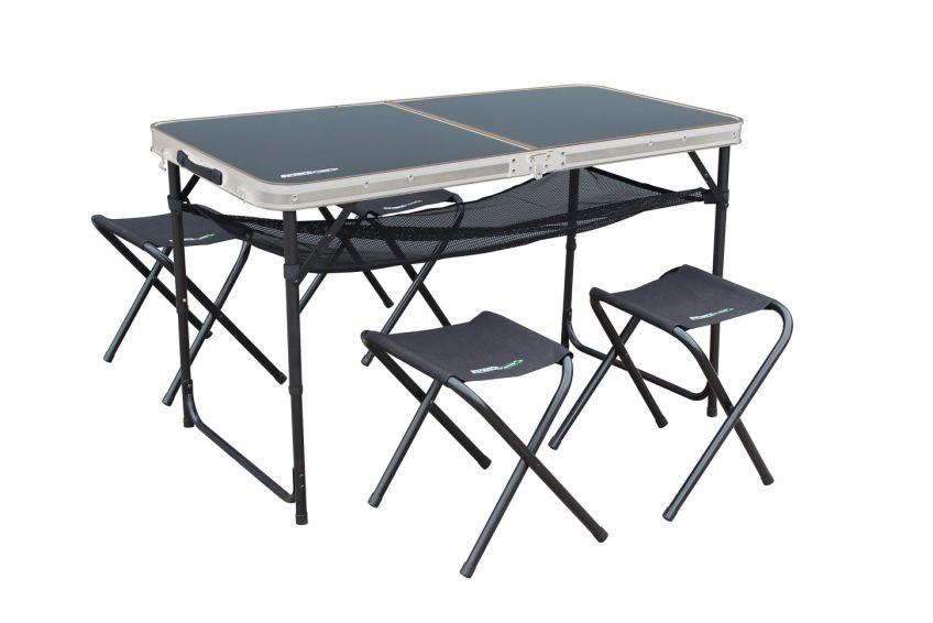 Capri Aluminium Picknick Tisch und Hocker Set
