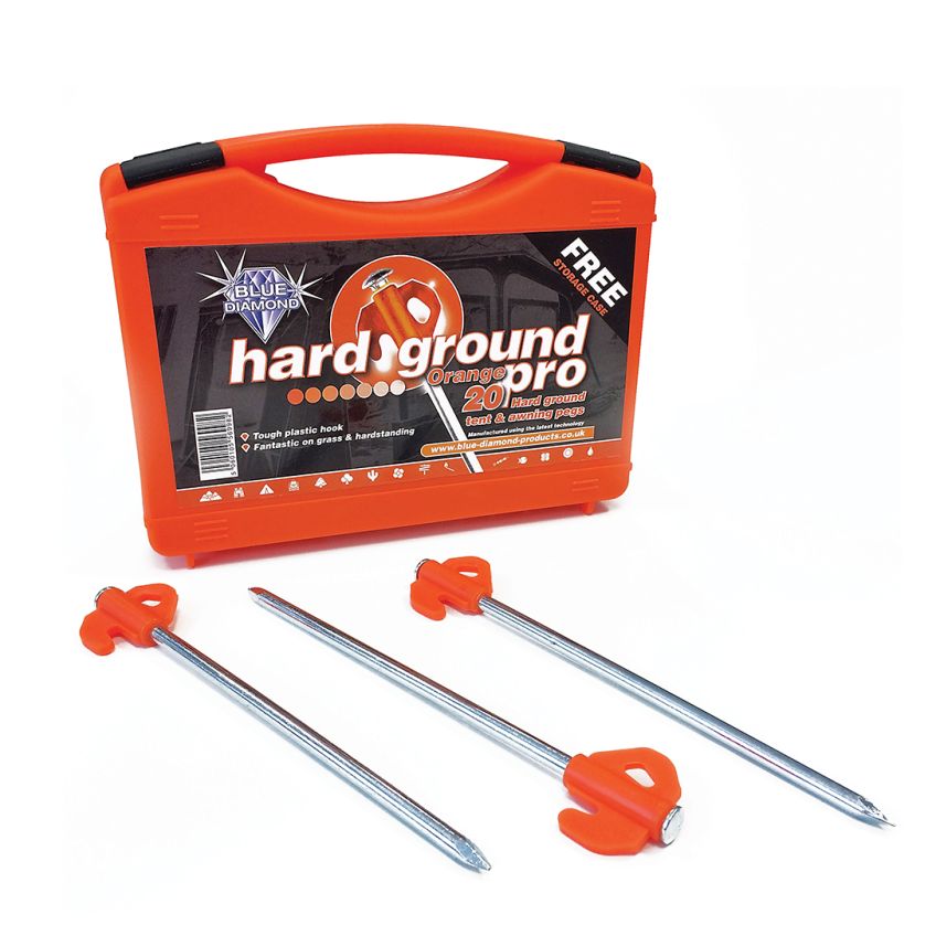 Orange Hartboden Heringe Pro x 20